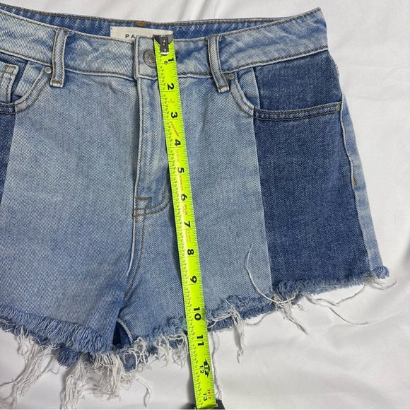 PacSun High Rise Color Block Denim Cut Off Shorts Women’s 25 - Picture 7 of 8